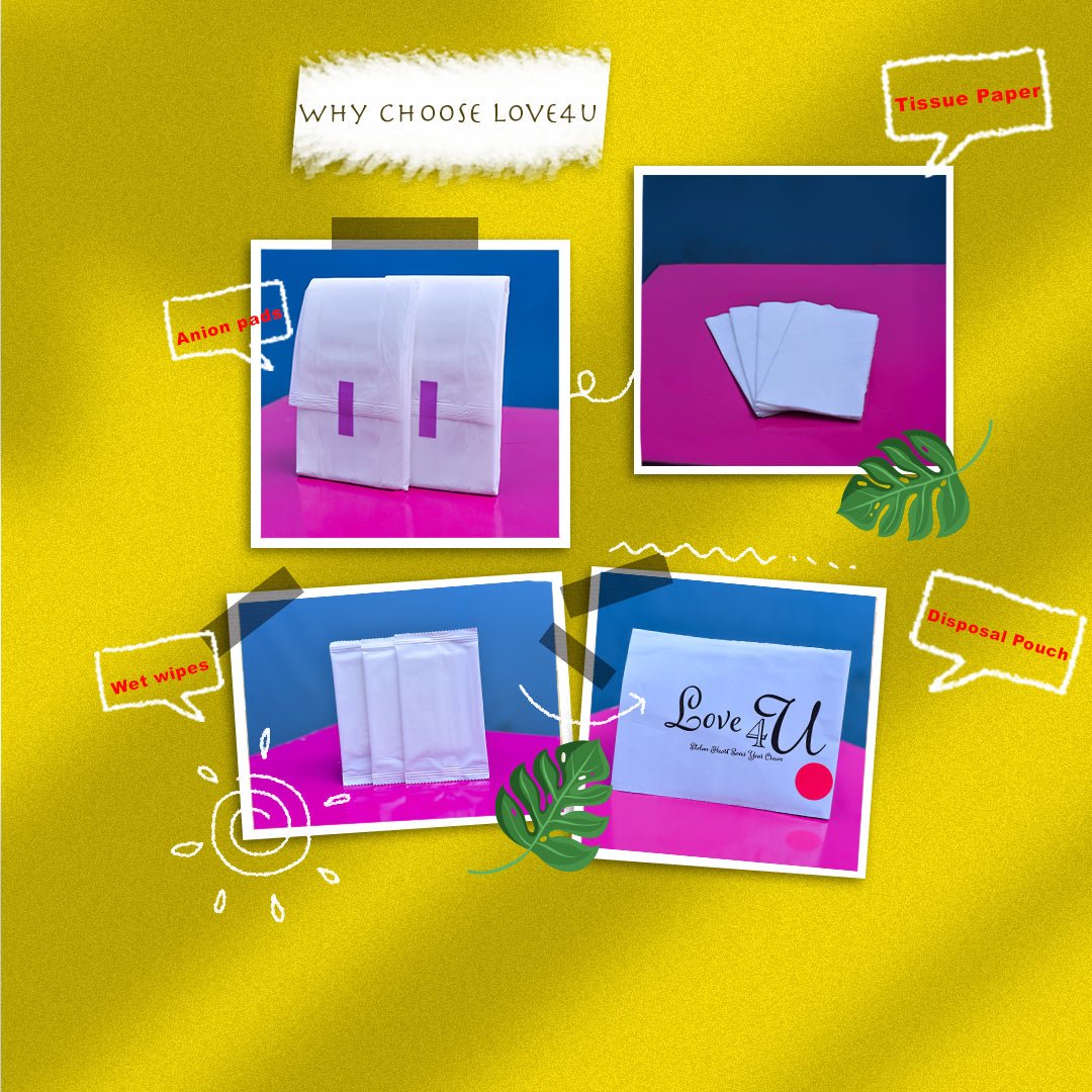 Love4u BUY 2 COMBO Premium Period Care Pouch Pack of 2(Total 24 N)( 12 L - 290mm & 12 XL - 330mm) - Love4u.store