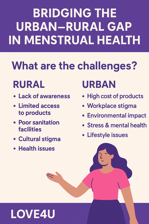Bridging the Urban–Rural Gap in Menstrual Health: Challenges, Solutions &amp; the Love4U Approach - Love4u.store