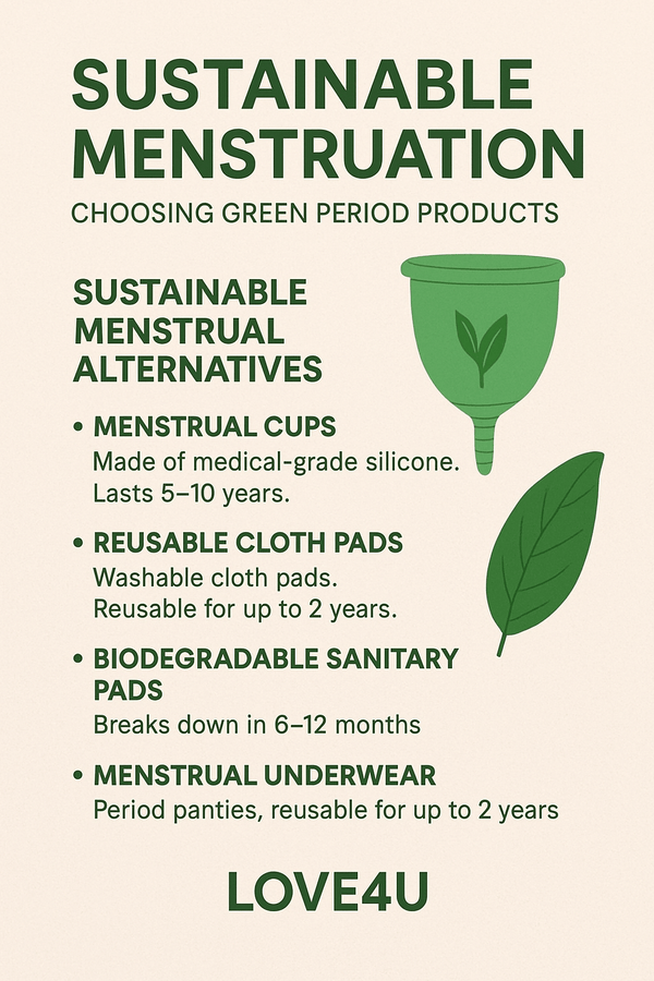 🌱 Love4U Guide to Sustainable Menstruation: Choosing Green Period Products - Love4u.store