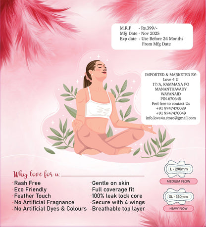 Love4u Anion Sanitary Napkin 330mm - 40pcs - Love4u.store