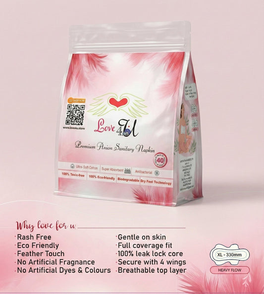 Love4u Anion Sanitary Napkin 330mm - 40pcs - Love4u.store
