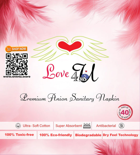 Love4u Anion Sanitary Napkin 330mm - 40pcs - Love4u.store