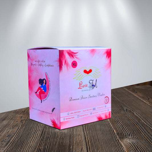 Love4u BUY 2 COMBO Premium Period Care Pouch Pack of 2(Total 24 N)( 12 L - 290mm & 12 XL - 330mm) - Love4u.store
