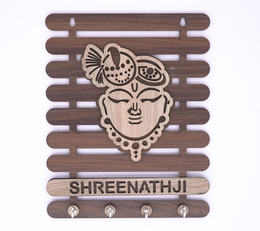 ShreenathJi Wooden Keyholder - Love4u.store