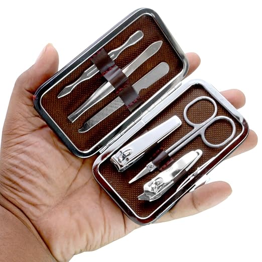 SJ 6 in 1 Nail Art Clipper Pedicure Manicure Tweezer Cutter Earpick Tool Set - 29 - Love4u.store