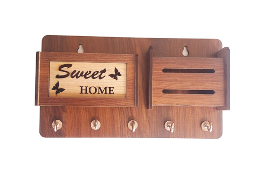 Sweet Home Butterfly Wooden Phone Stand & Keyholder - Love4u.store
