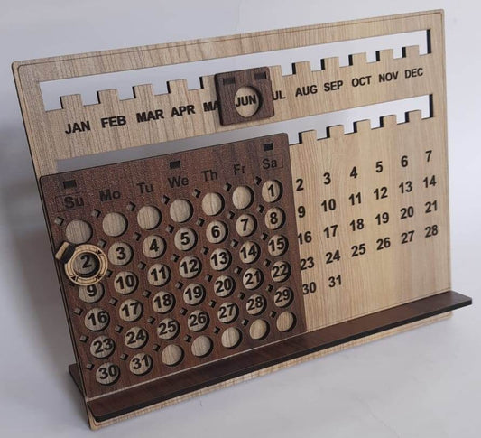 Wooden Life Time Calendar - Love4u.store