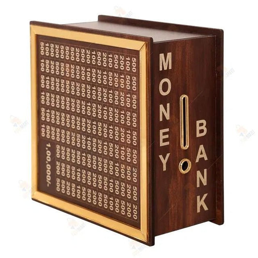 Wooden Piggy Bank - Love4u.store